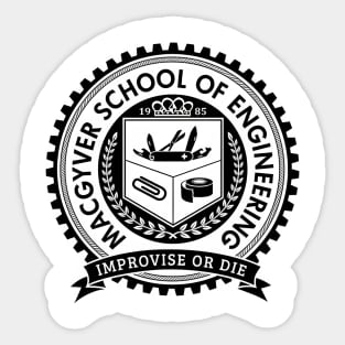 MacGyver School of Engineering Improvise Create Double Up Sticker